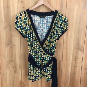 BCBG Max Azria faux wrap top